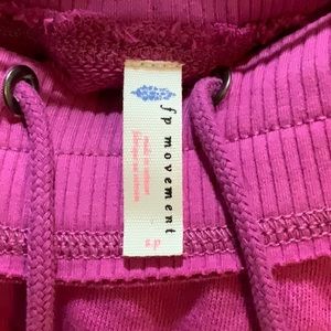 Free People cotton pants, fuchsia color. Size S/P